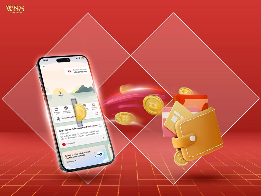 Đa dạng các phương thức nạp tiền W88